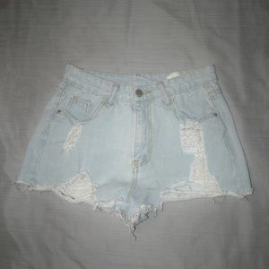 Light Wash Jean Shorts